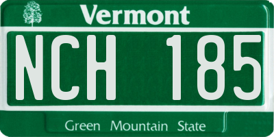 VT license plate NCH185