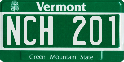 VT license plate NCH201