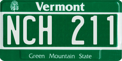 VT license plate NCH211