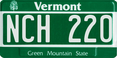VT license plate NCH220
