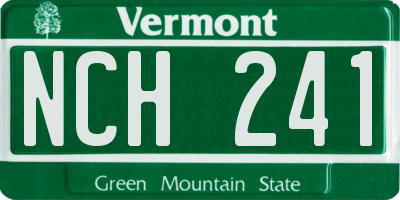 VT license plate NCH241