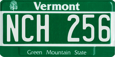 VT license plate NCH256