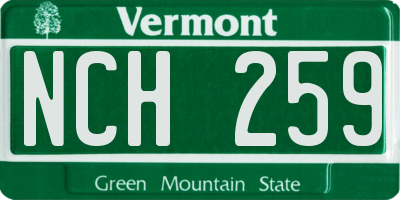 VT license plate NCH259