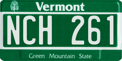 VT license plate NCH261