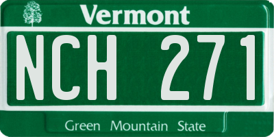 VT license plate NCH271