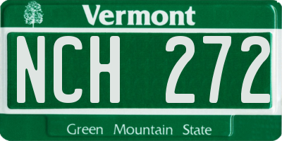 VT license plate NCH272
