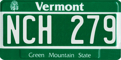 VT license plate NCH279