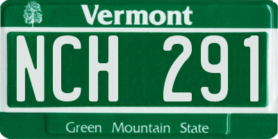 VT license plate NCH291