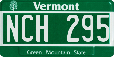 VT license plate NCH295
