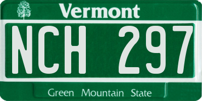 VT license plate NCH297