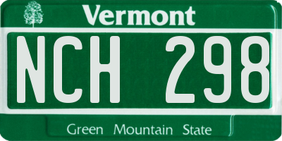 VT license plate NCH298