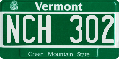 VT license plate NCH302