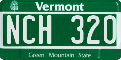VT license plate NCH320