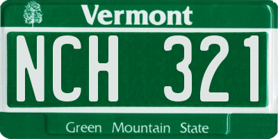 VT license plate NCH321