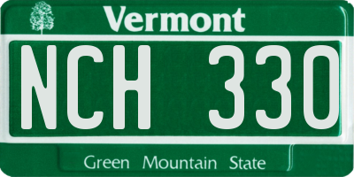 VT license plate NCH330