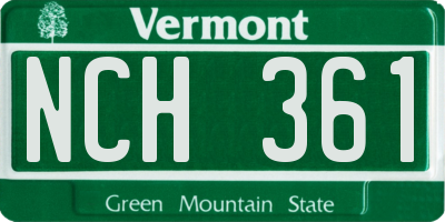 VT license plate NCH361