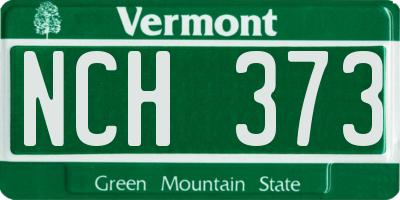 VT license plate NCH373