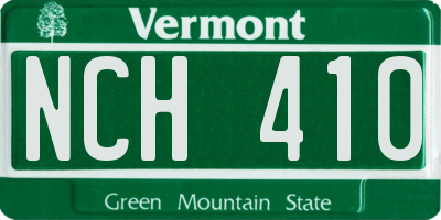 VT license plate NCH410