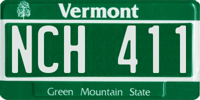 VT license plate NCH411