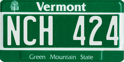 VT license plate NCH424