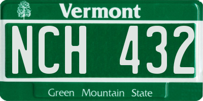 VT license plate NCH432