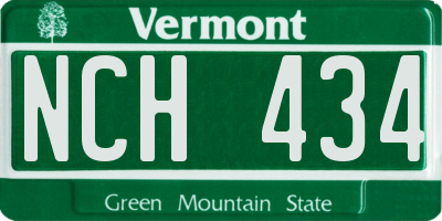 VT license plate NCH434