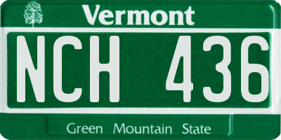 VT license plate NCH436
