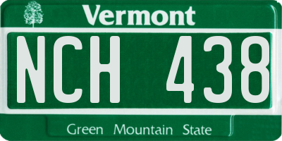 VT license plate NCH438