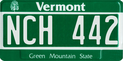 VT license plate NCH442