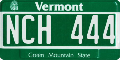VT license plate NCH444