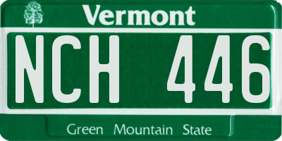 VT license plate NCH446