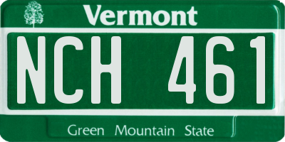 VT license plate NCH461