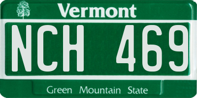 VT license plate NCH469