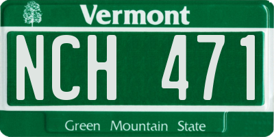 VT license plate NCH471