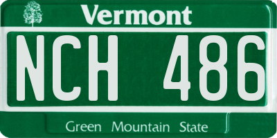 VT license plate NCH486