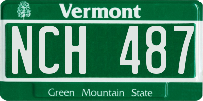 VT license plate NCH487
