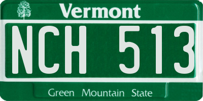VT license plate NCH513
