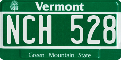 VT license plate NCH528