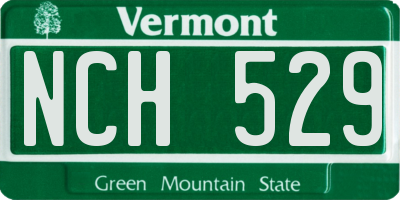 VT license plate NCH529