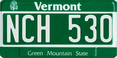 VT license plate NCH530