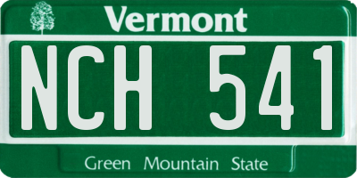 VT license plate NCH541