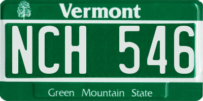 VT license plate NCH546