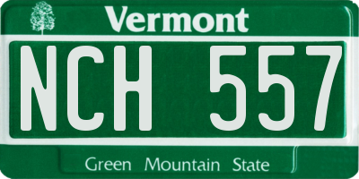 VT license plate NCH557