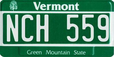 VT license plate NCH559