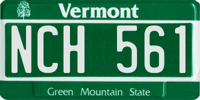 VT license plate NCH561