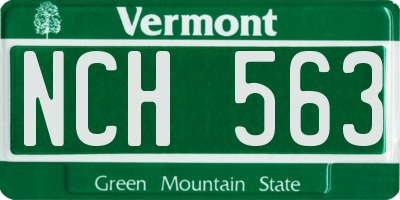 VT license plate NCH563