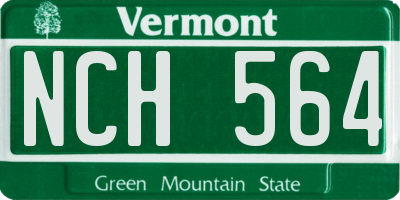 VT license plate NCH564