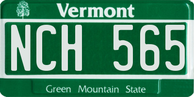 VT license plate NCH565