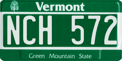 VT license plate NCH572