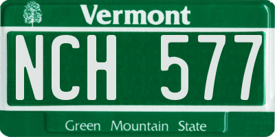 VT license plate NCH577